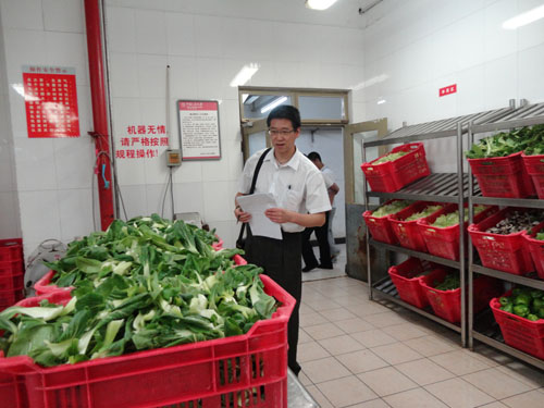 我校学生食堂顺利通过北京市高校学生食堂工作的检查