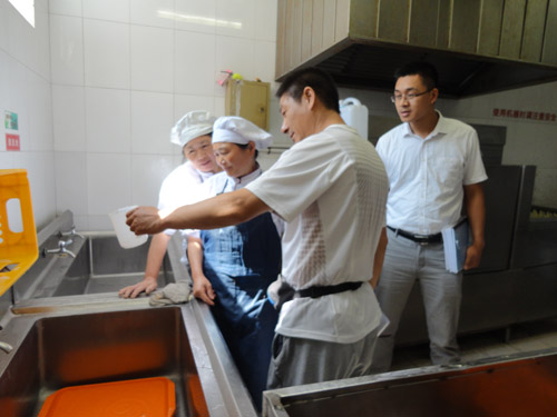 我校学生食堂顺利通过北京市高校学生食堂工作的检查